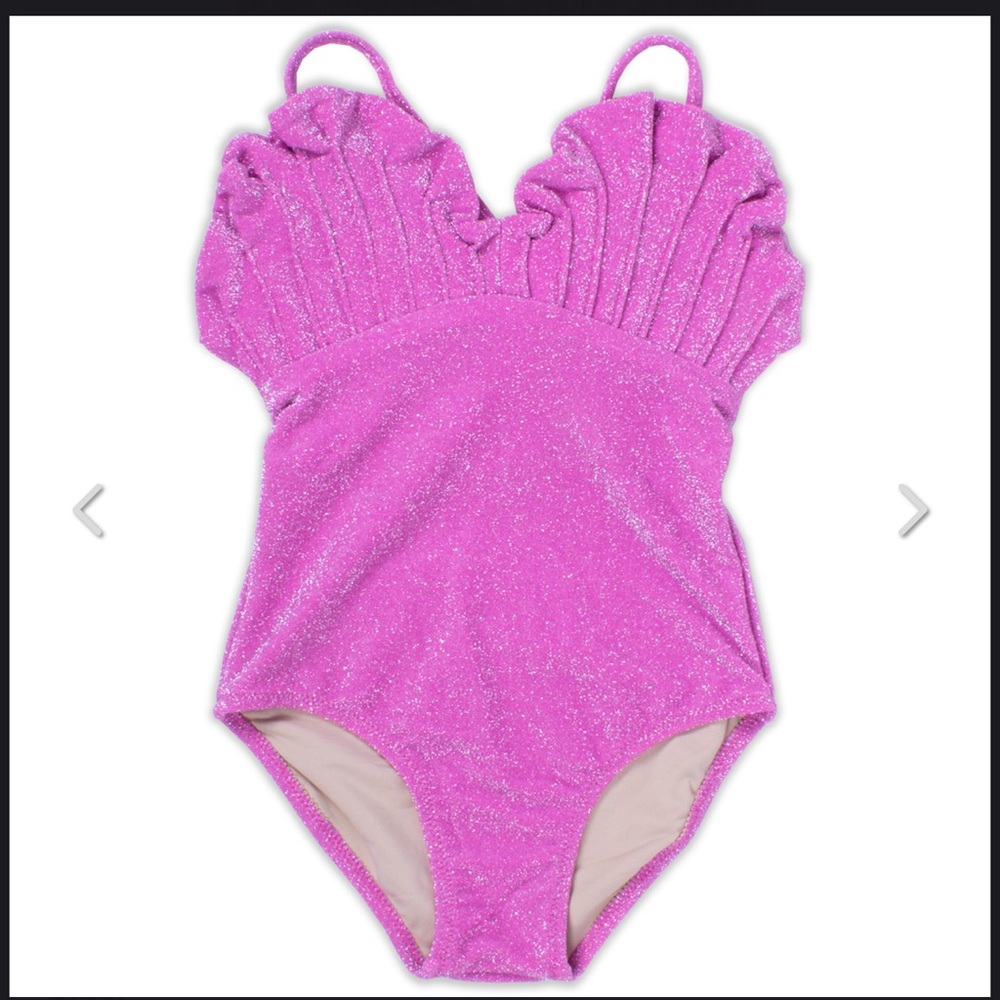 Shade critters One Piece Shell Mermaid Girls Shimmer Pink